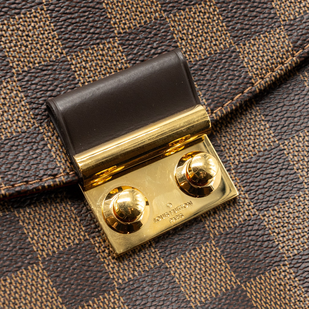LOUIS VUITTON CROISETTE DAMIER EBENE CANVAS GHW