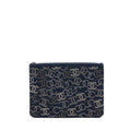 CHANEL CC LOGO STUDDED CLUTCH LIMITED EDITION BLACK HARDWARE