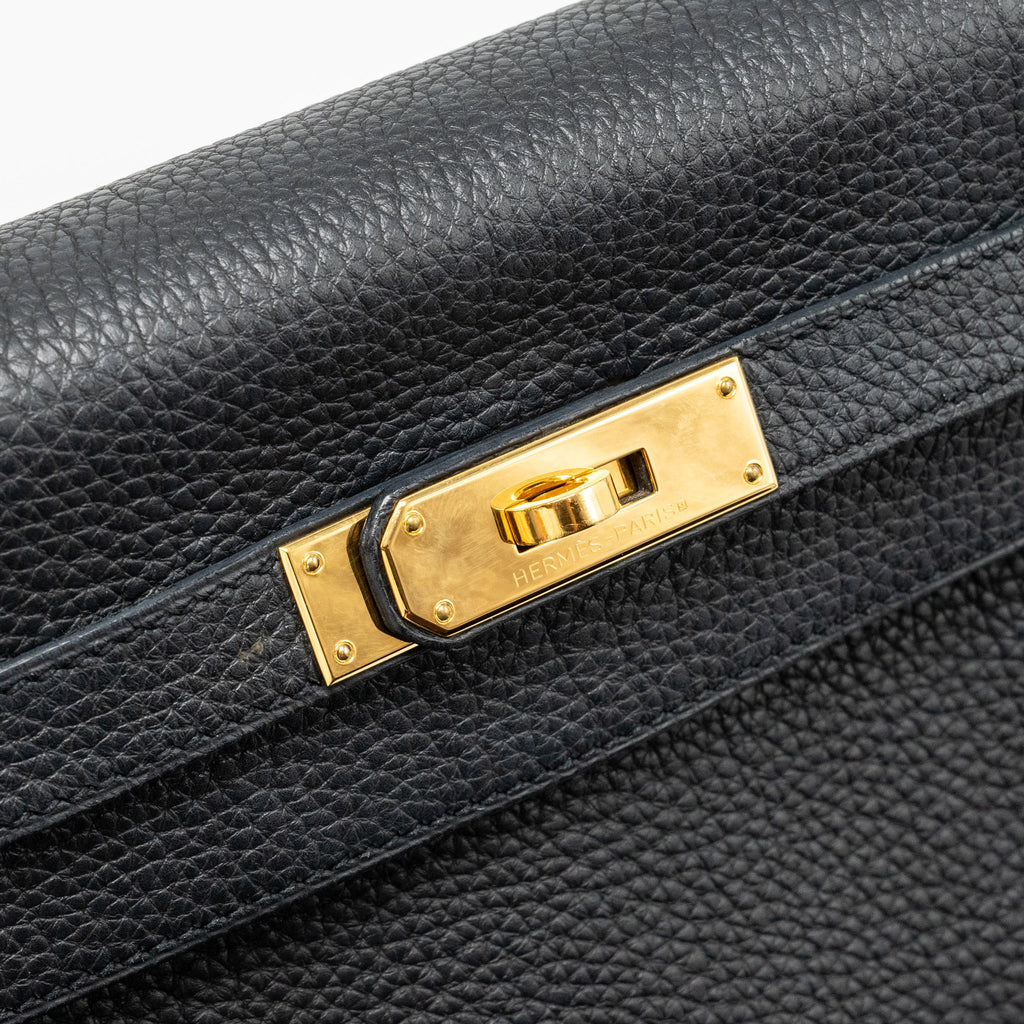 HERMES KELLY 32 TOGO BLACK GHW