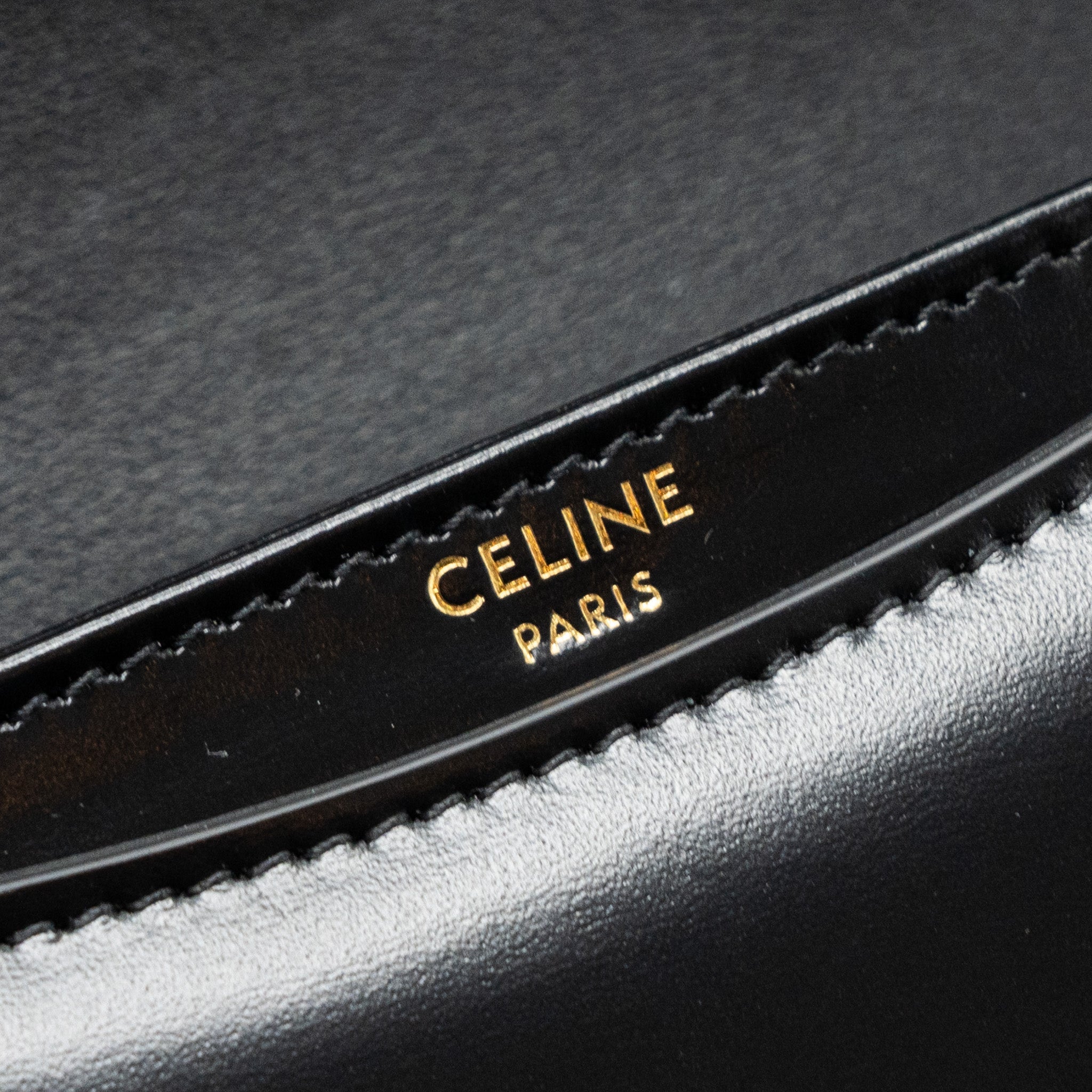 CELINE MINI BESACE SHINY CALFSKIN BLACK GHW