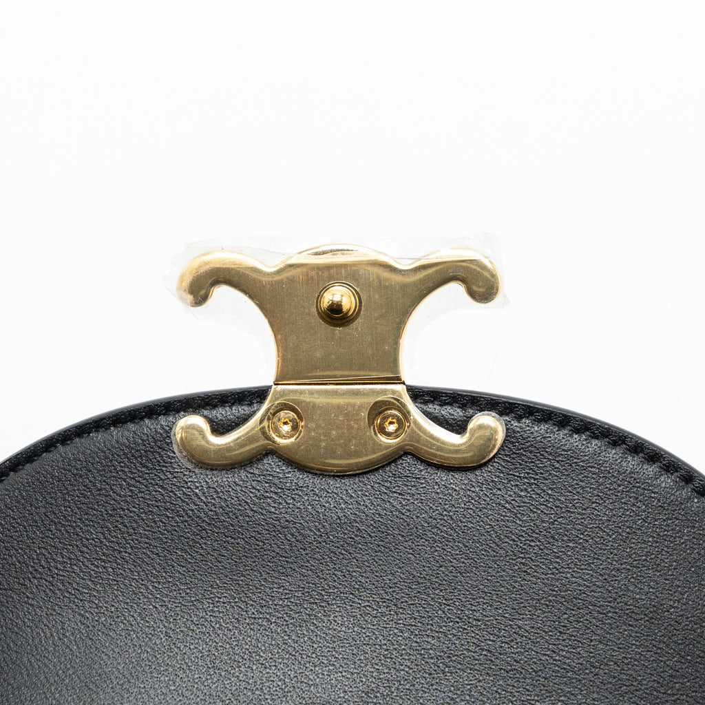 CELINE MINI BESACE SHINY CALFSKIN BLACK GHW