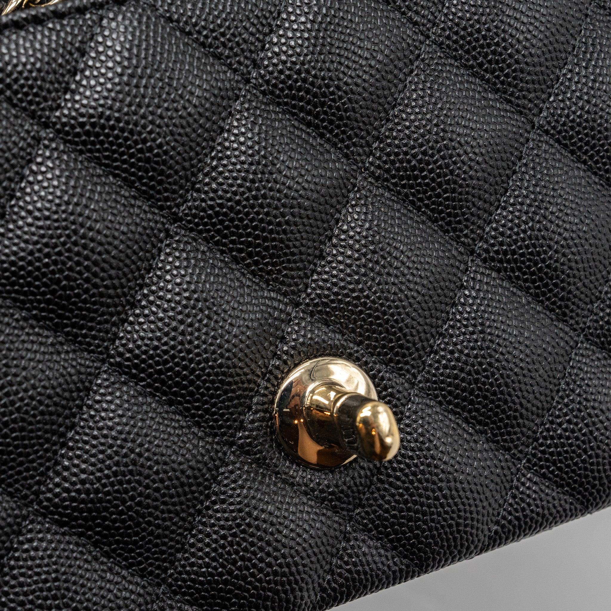 CHANEL CLASSIC MINI RECTANGULAR FLAP BAG CAVIAR BLACK GHW