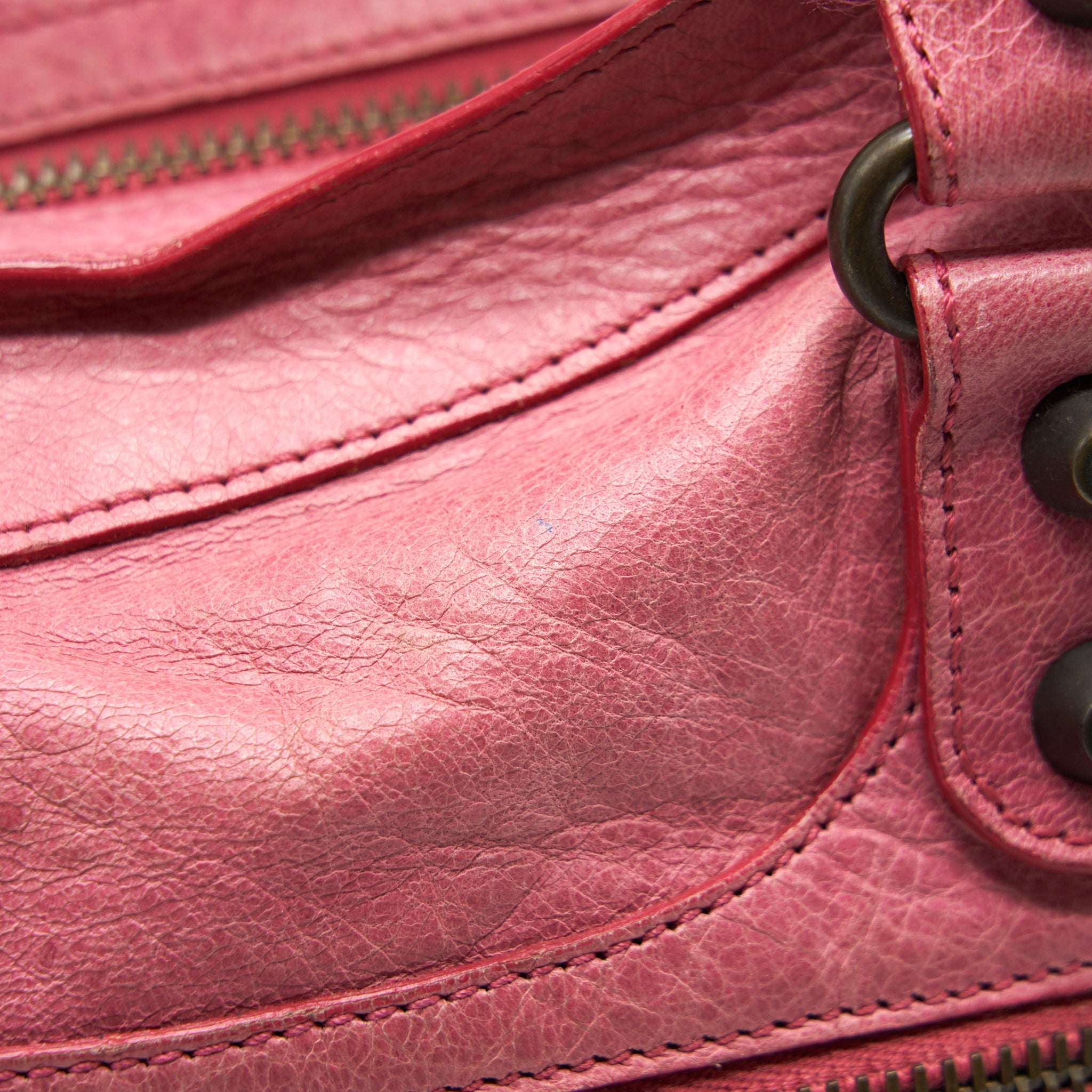 BALENCIAGA CLASSIC CITY PINK BAG BLACK HARDWARE