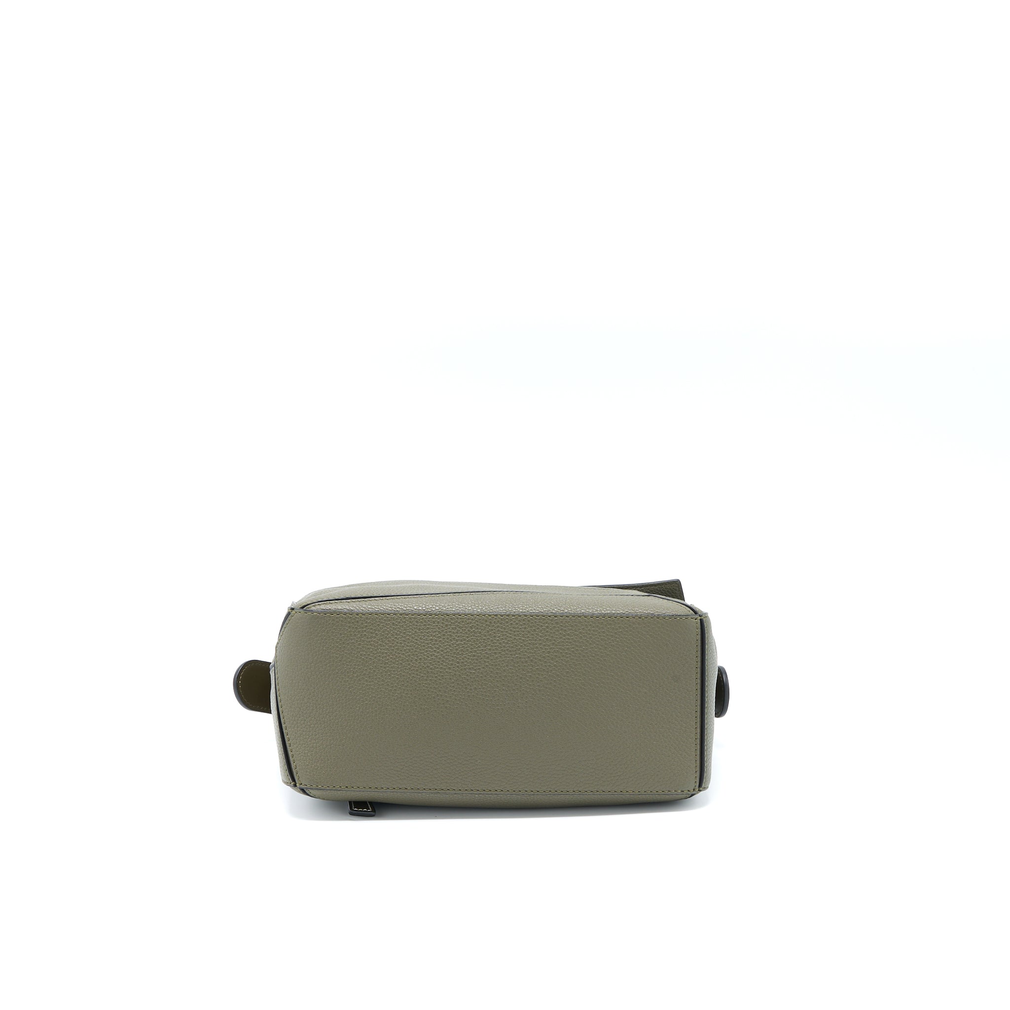LOEWE SMALL PUZZLE BAG GRAINED CALFSKIN DARK KHAKI GREEN SHW