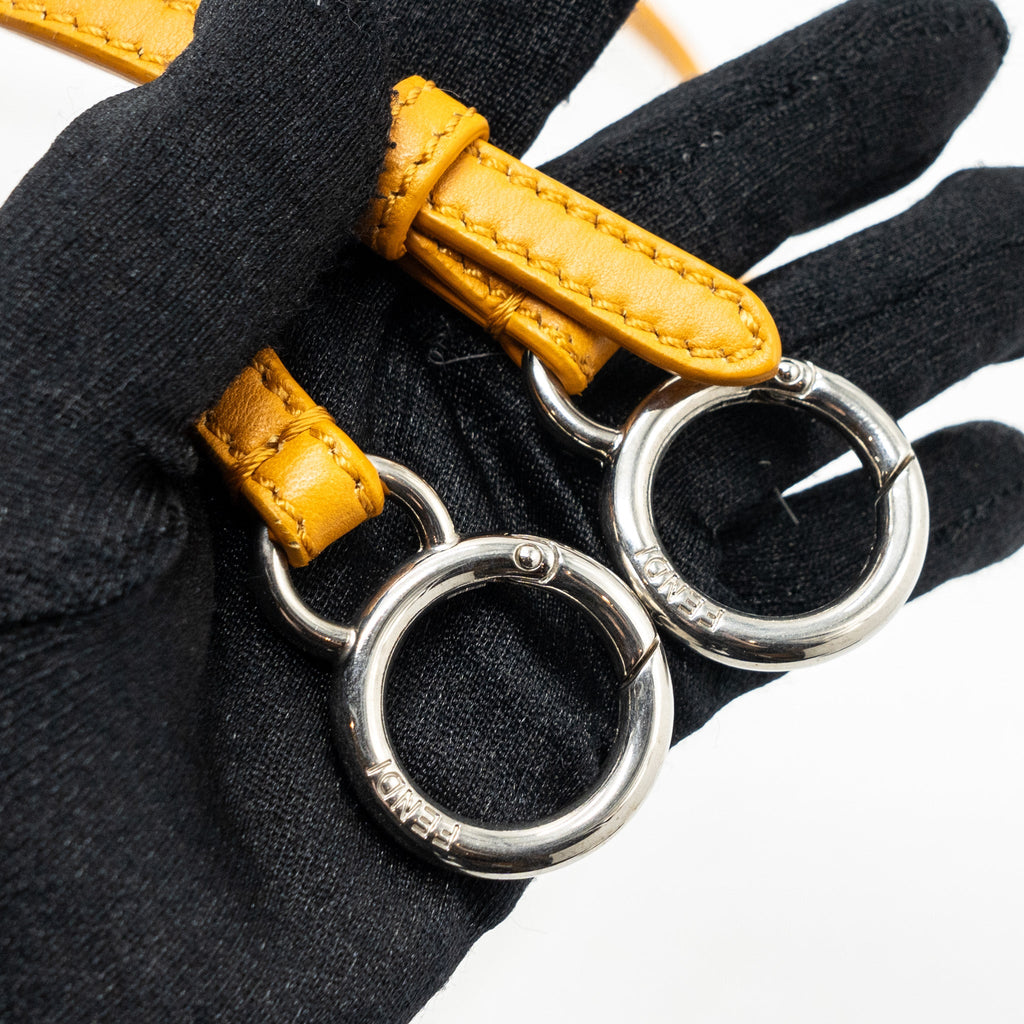 FENDI MINI PEEKABOO LAMBSKIN BRIGHT YELLOW SHW