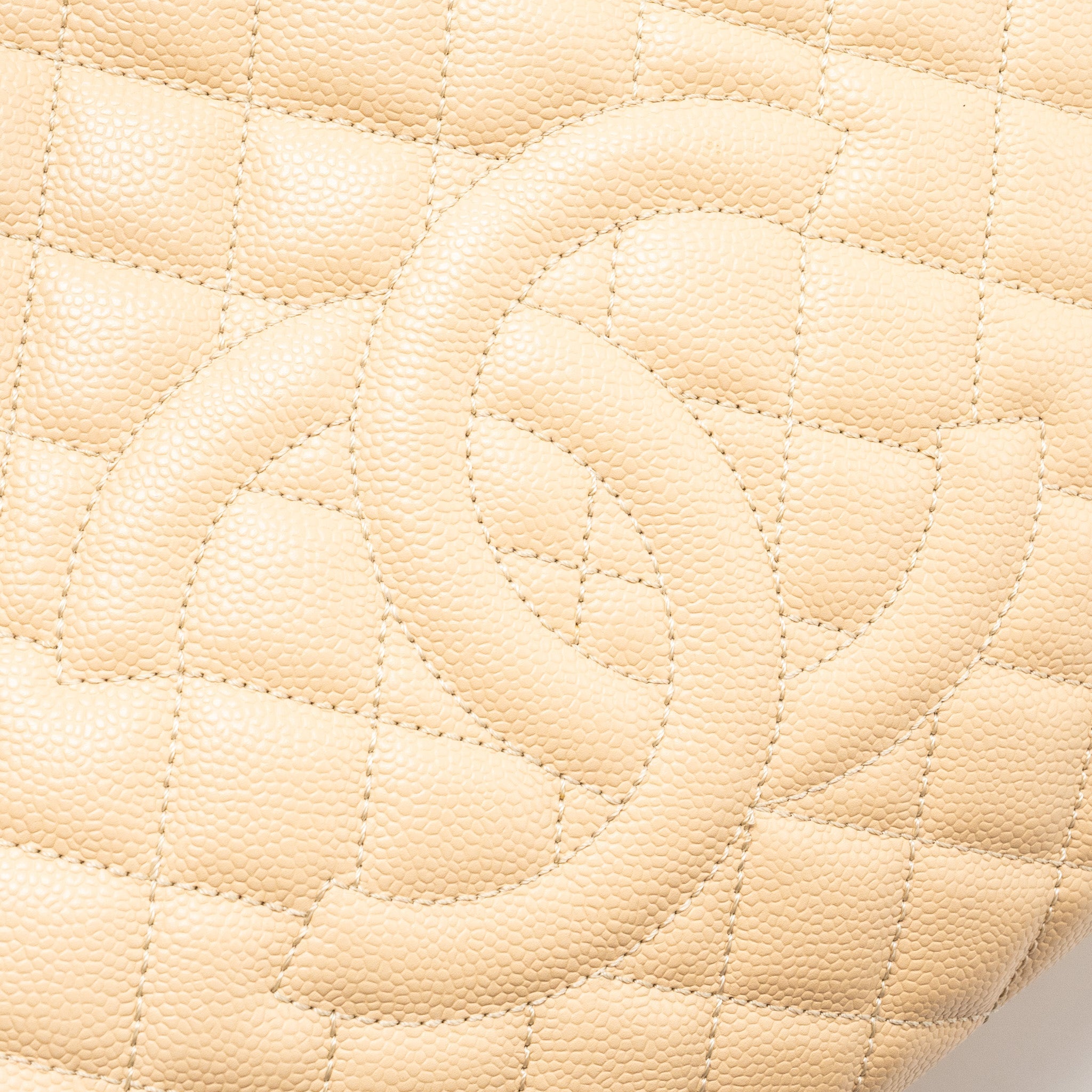 CHANEL GRAND SHOPPING TOTE CAVIAR BEIGE GHW