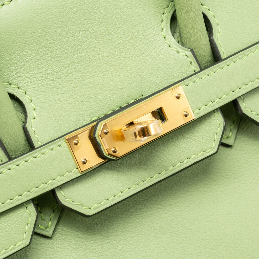 HERMES BIRKIN 25 SWIFT VERT CRIQUET GHW