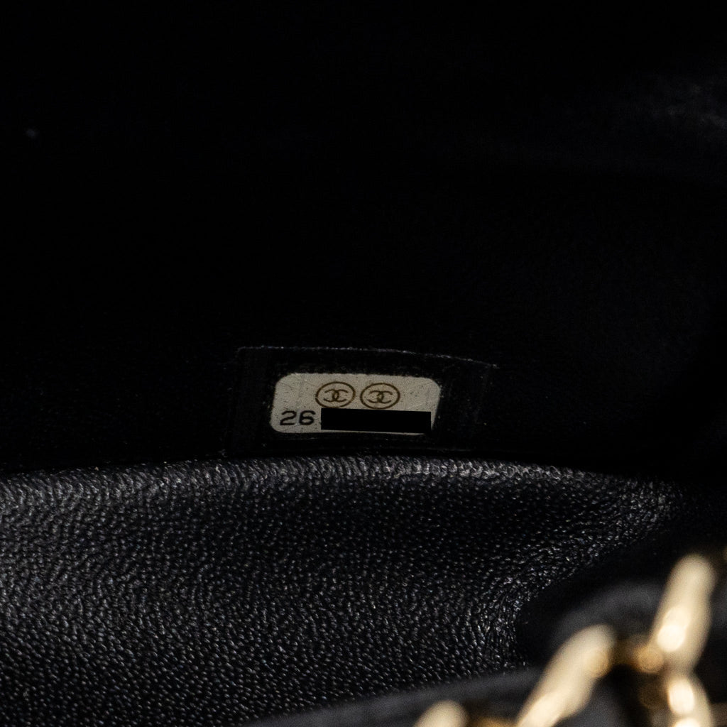 CHANEL CLASSIC MINI RECTANGULAR FLAP BAG CAVIAR BLACK GHW