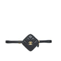 CHANEL QUILTED BELT BAG LAMBSKIN BLACK WITH GHW