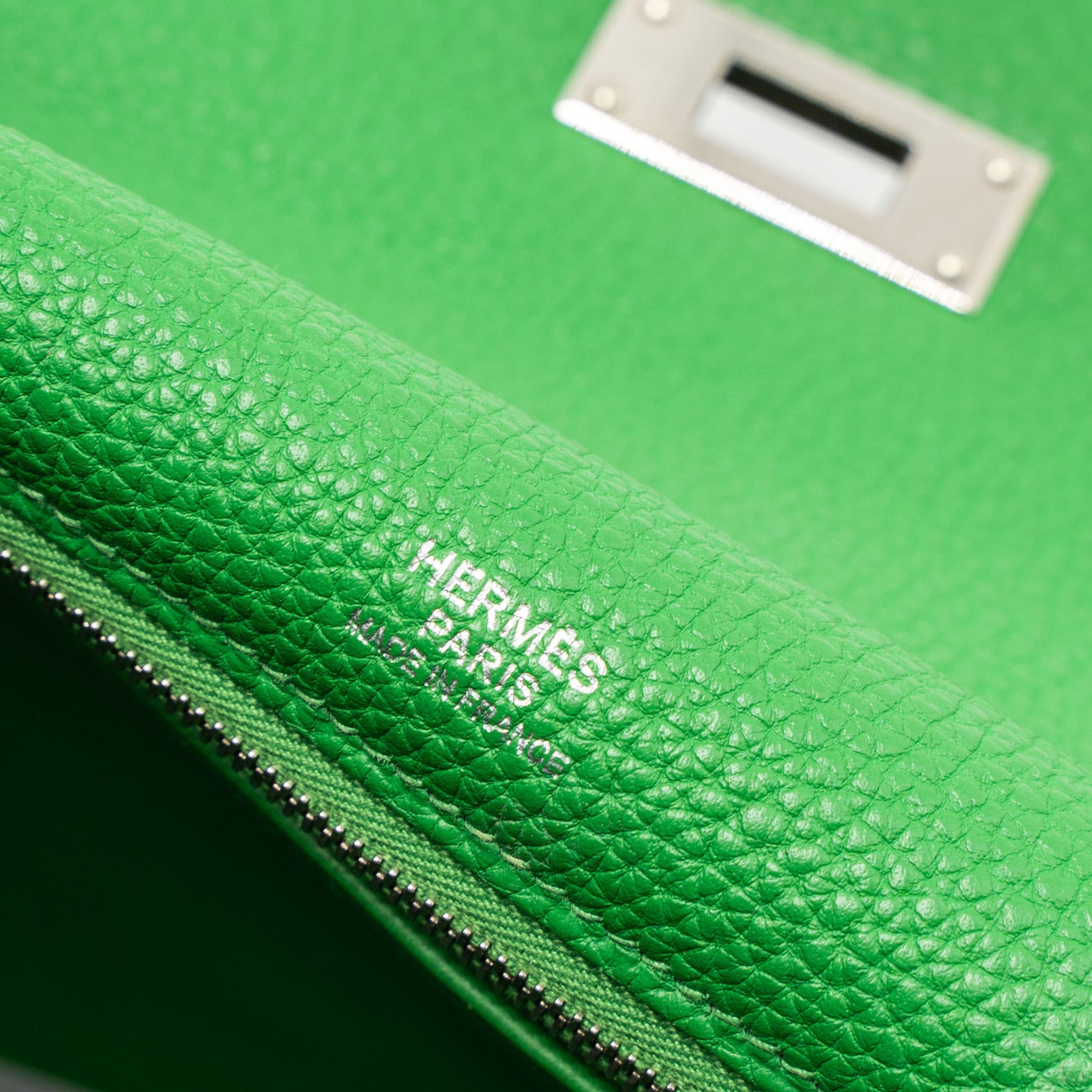 HERMES KELLY 32 GHILLIES TOGO/SWIFT BAMBOO SHW