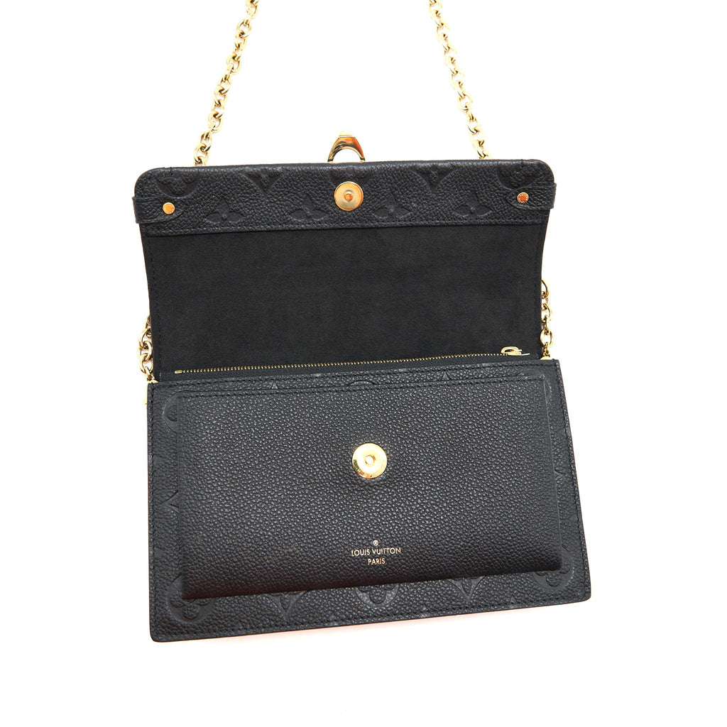 LOUIS VUITTON VAVIN CHAIN WALLET BLACK