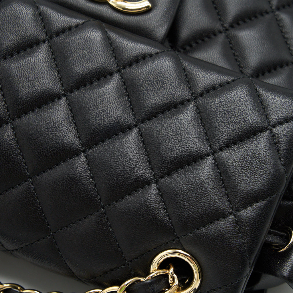 CHANEL QUILTED LAMBSKIN URBAN SPIRIT BACKPACK BLACK GHW