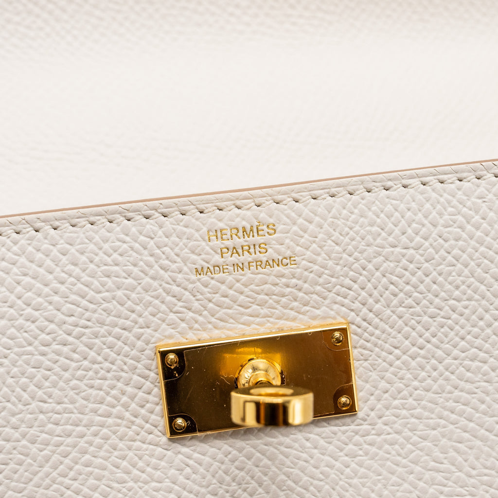 HERMES KELLY TO GO EPSOM GRIS PALE GHW