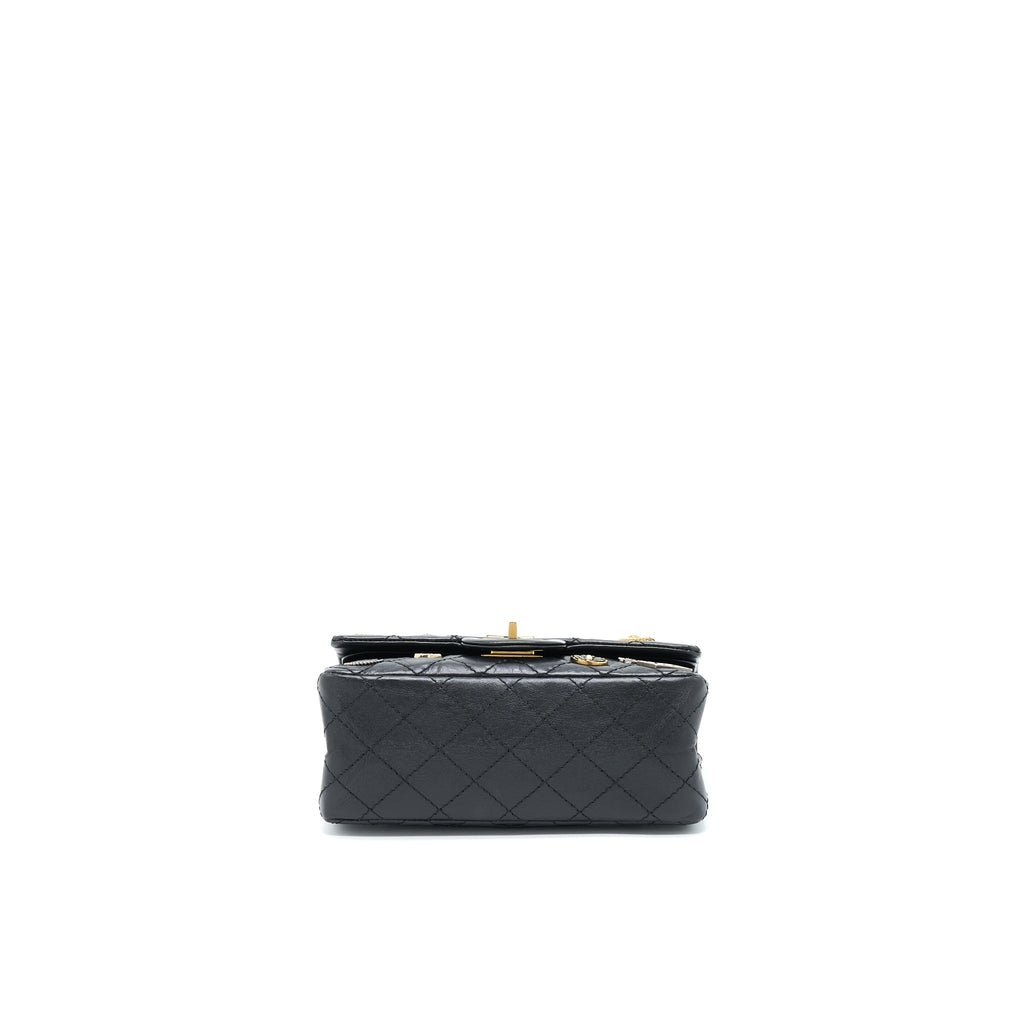 CHANEL MINI 2.55 REISSUE FLAP BAG LUCKY CHARMS CASINO LIMITED AGED CALFSKIN WITH GHW