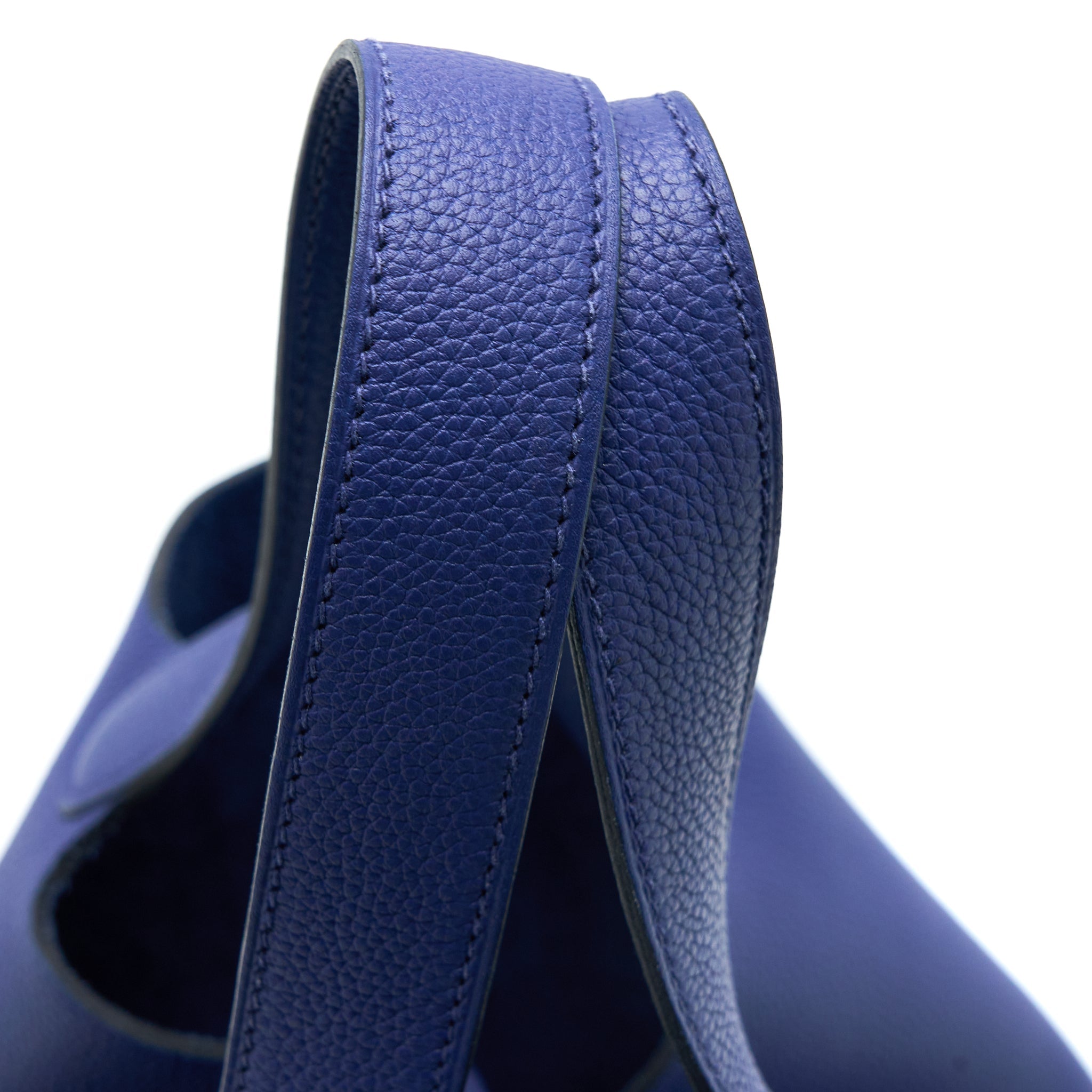 HERMES PICOTIN 22 LOCK BAG TAURILLON MAURICE BLUE SAPHIR GHW