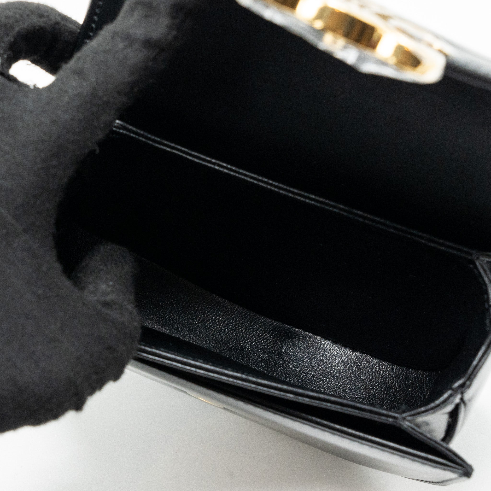 CELINE MINI BESACE SHINY CALFSKIN BLACK GHW