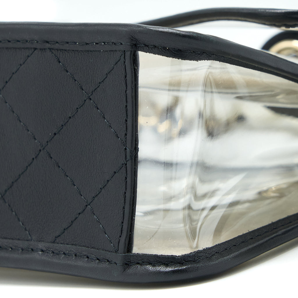 CHANEL SAND BY THE SEA FLAP BAG PVC/ LAMBSKIN LGHW