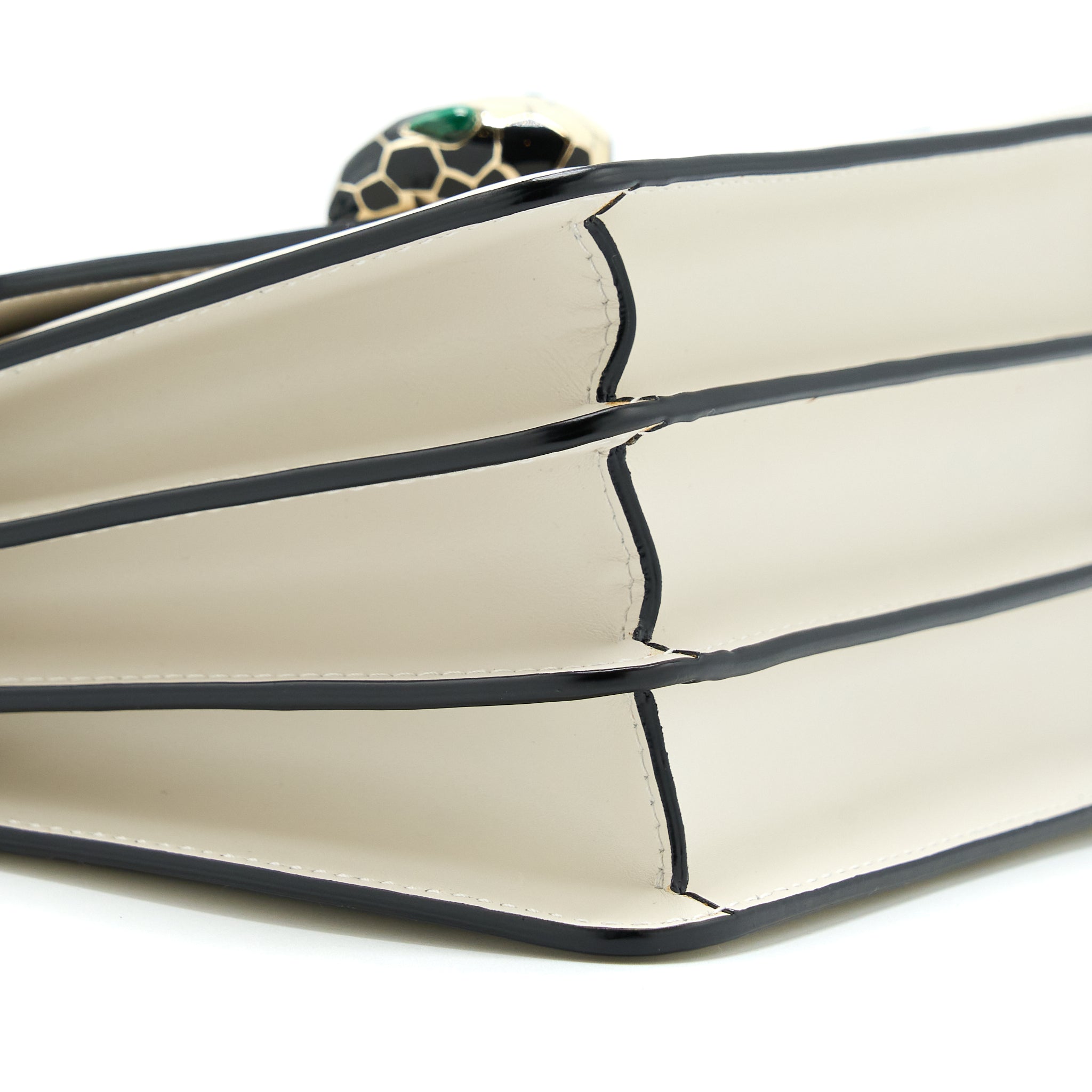BVLGARI TOP HANDLE SERPENTI BAG WHITE