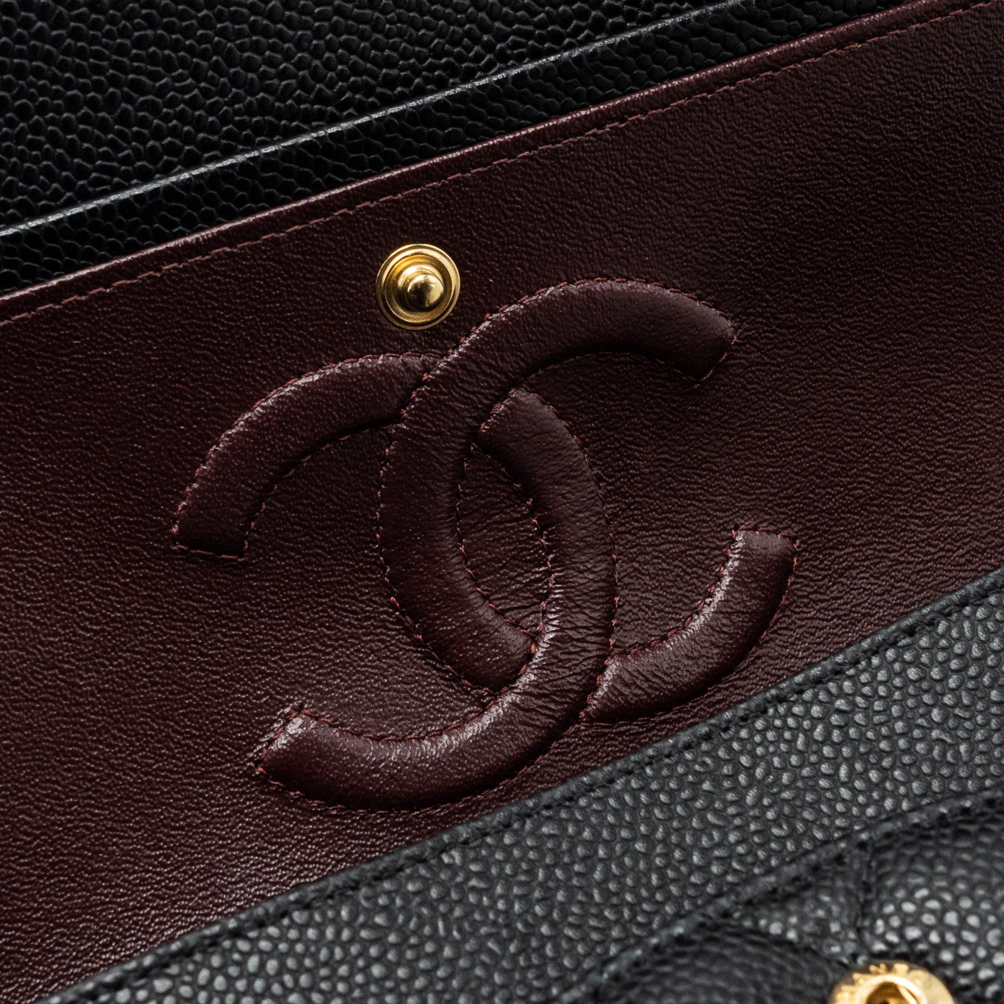 CHANEL MEDIUM CLASSIC DOUBLE FLAP BAG CAVIAR BLACK GHW(MICROCHIP)