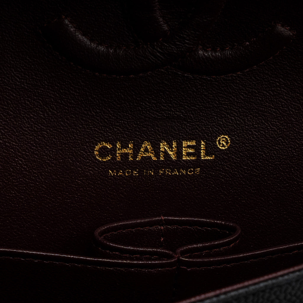 CHANEL MEDIUM CLASSIC DOUBLE FLAP BAG CAVIAR BLACK GHW(MICROCHIP)