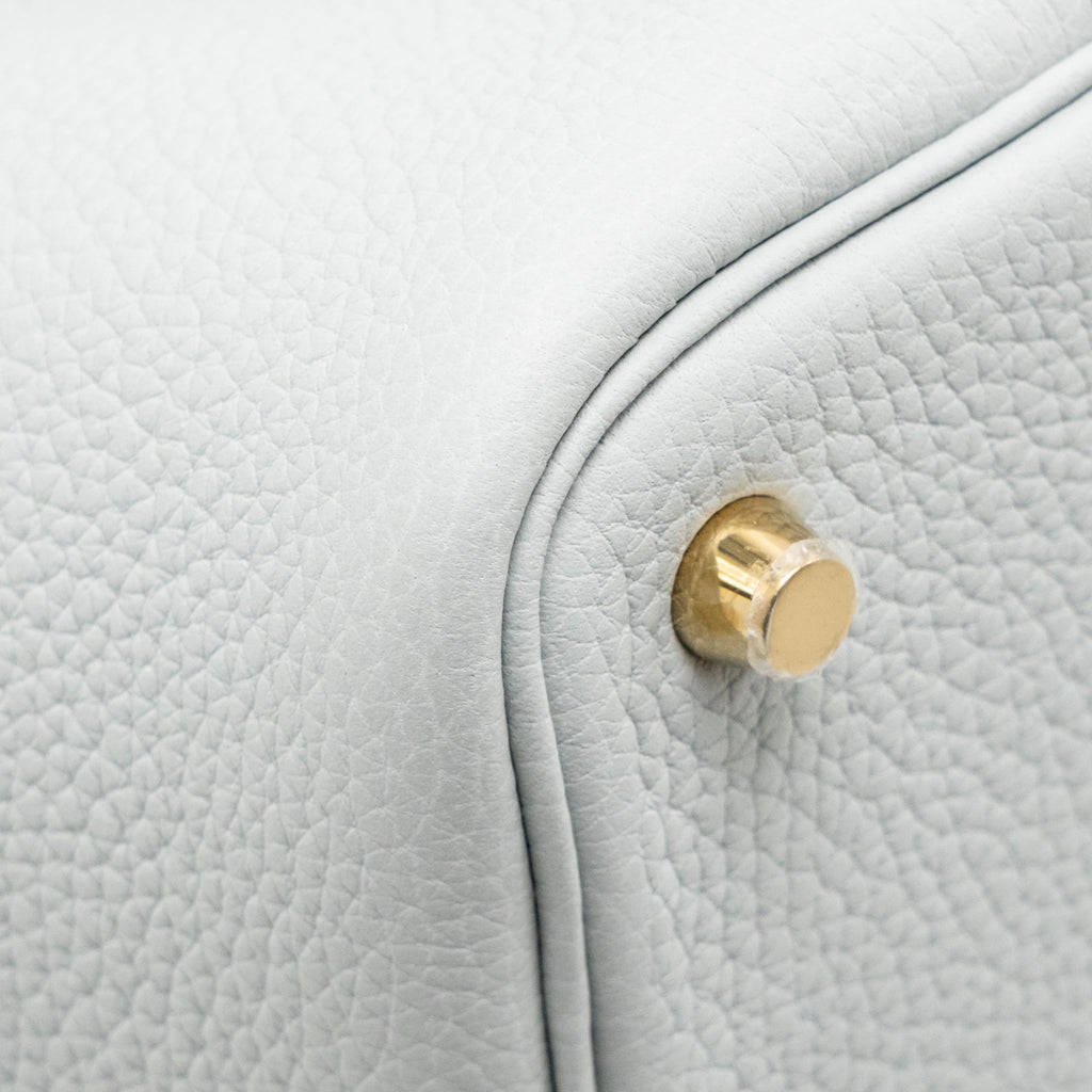 HERMES PICOTIN 18 CLEMENCE BLEU PALE GHW