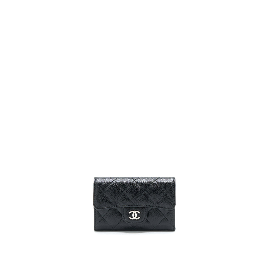 CHANEL CLASSIC FLAP CARD HOLDER CAVIAR BLACK SHW