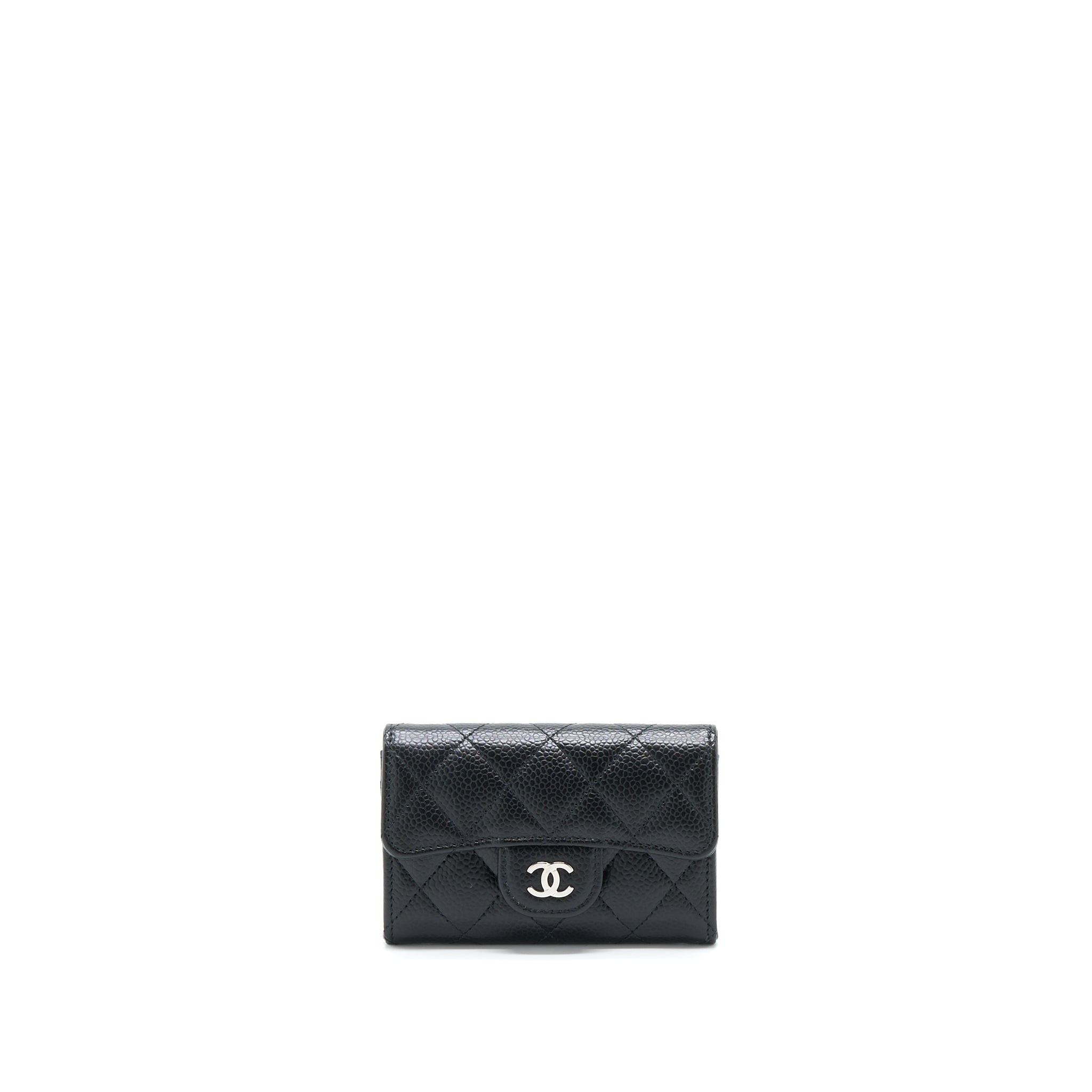 CHANEL CLASSIC FLAP CARD HOLDER CAVIAR BLACK SHW