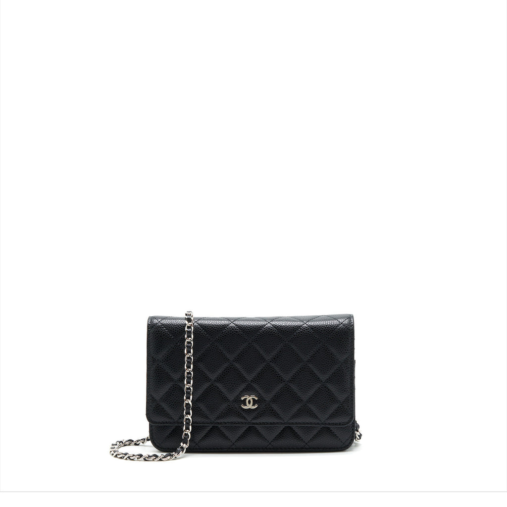 CHANEL CLASSIC WALLET ON CHAIN CAVIAR BLACK SHW