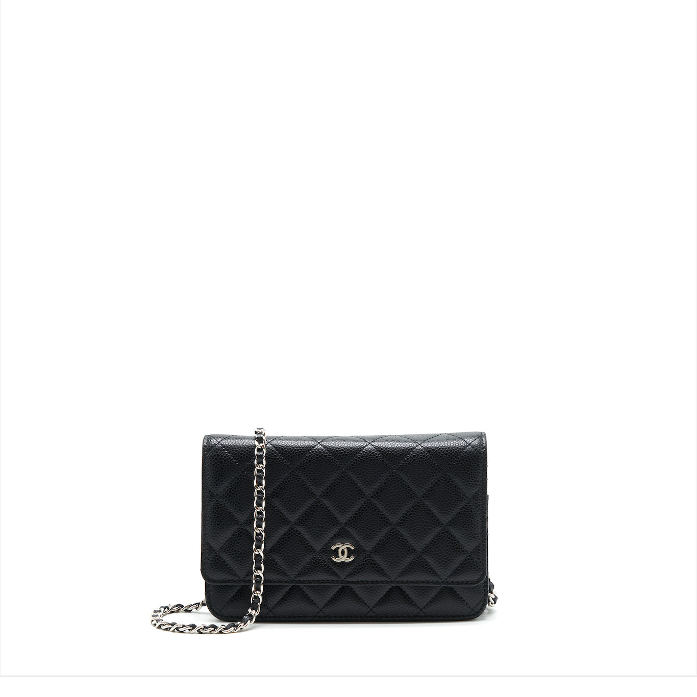 CHANEL CLASSIC WALLET ON CHAIN CAVIAR BLACK SHW