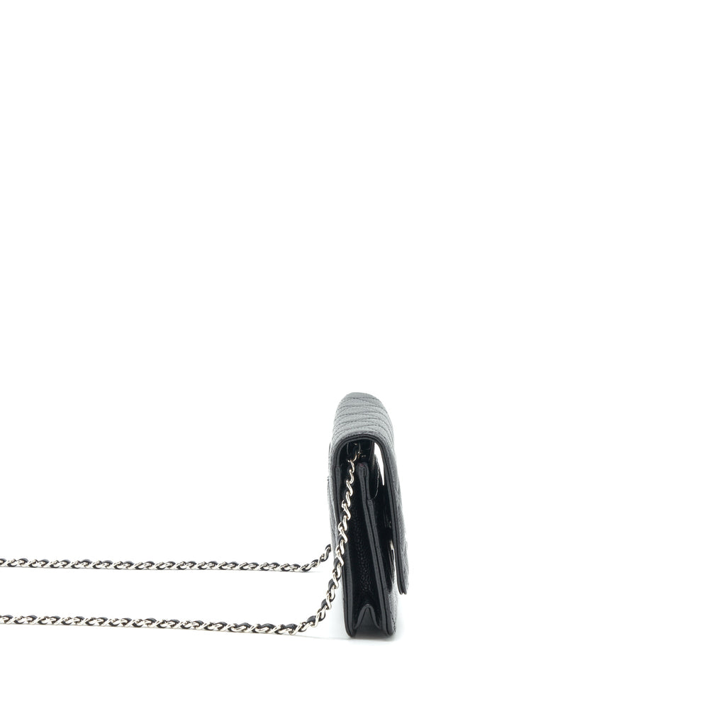 CHANEL CLASSIC WALLET ON CHAIN CAVIAR BLACK SHW