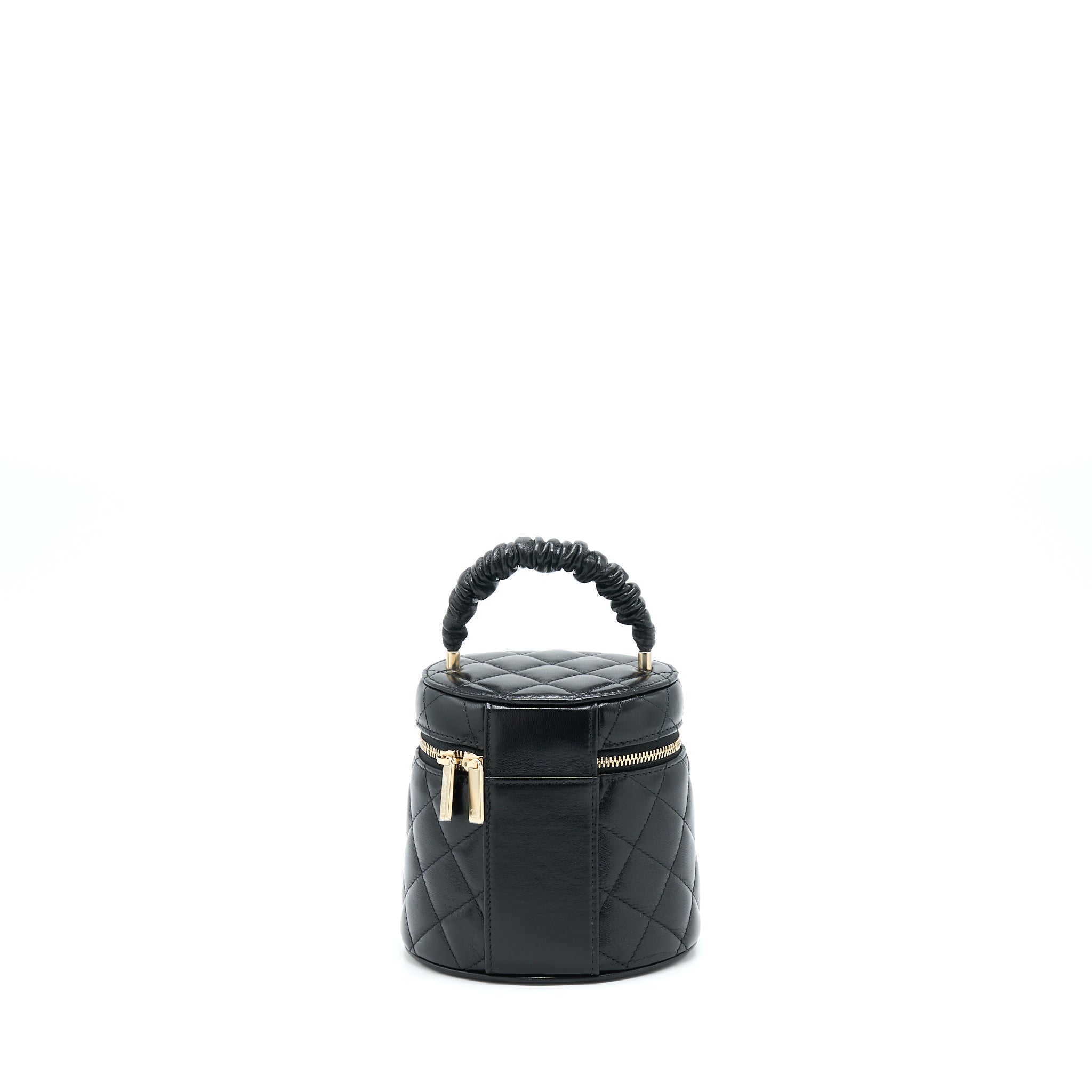 CHANEL 22S TOP HANDLE VANITY LAMBSKIN BLACK LGHW