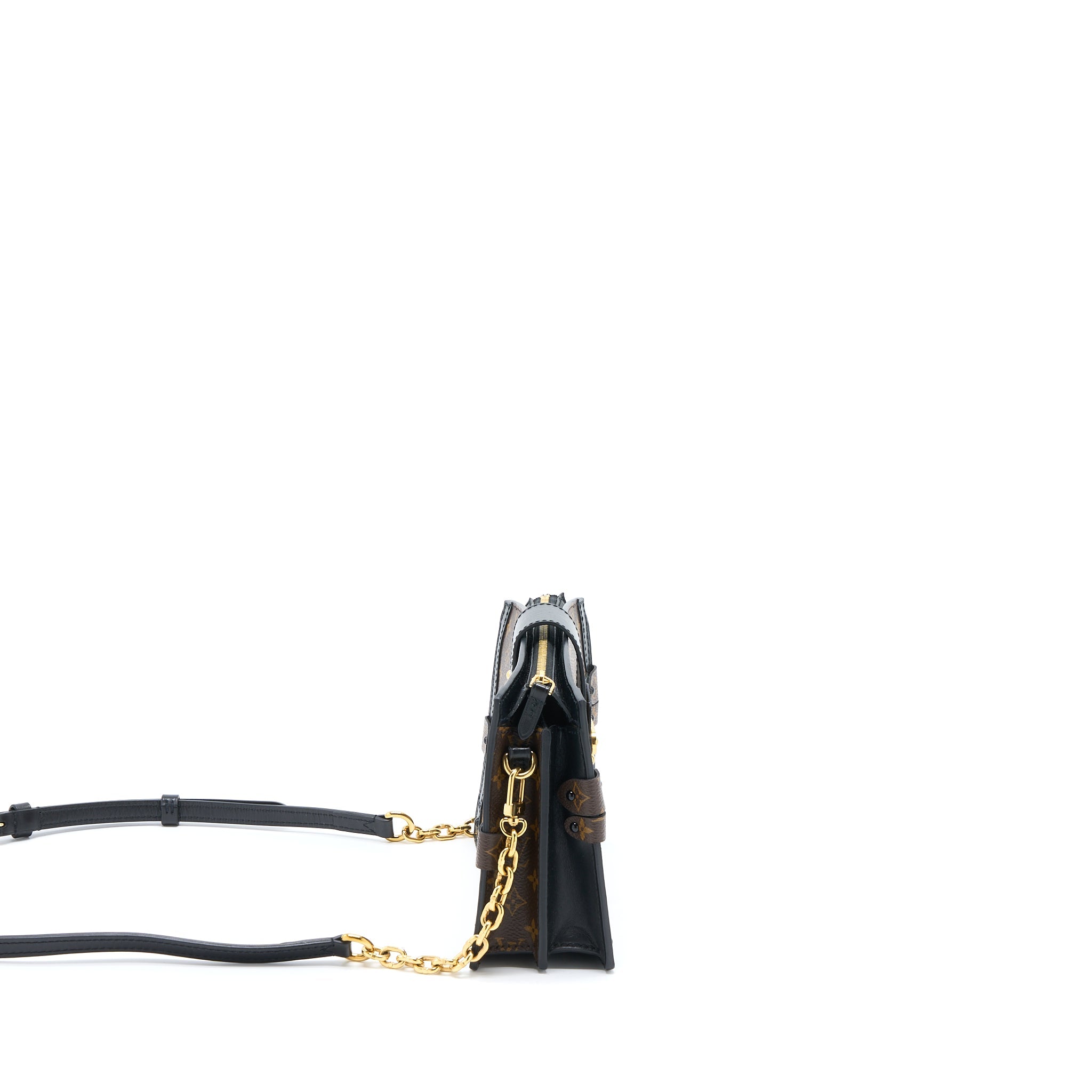 LOUIS VUITTON TRUNK CLUTCH MONOGRAM REVERSE CANVAS GHW