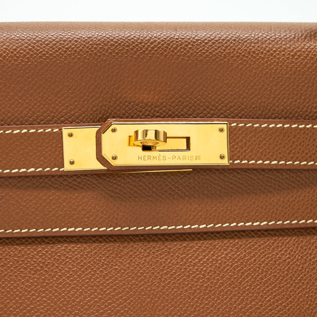 HERMES KELLY 32 GOLD EPSOM GHW