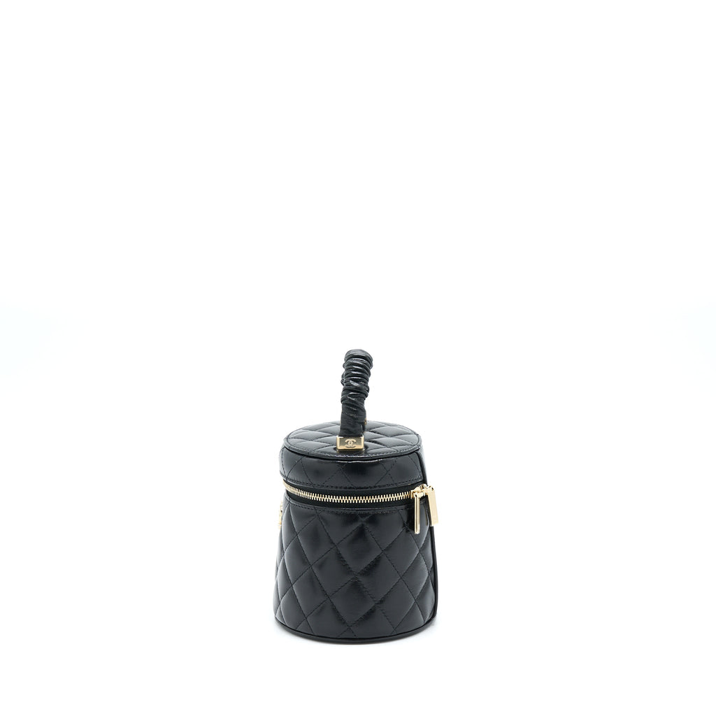CHANEL 22S TOP HANDLE VANITY LAMBSKIN BLACK LGHW