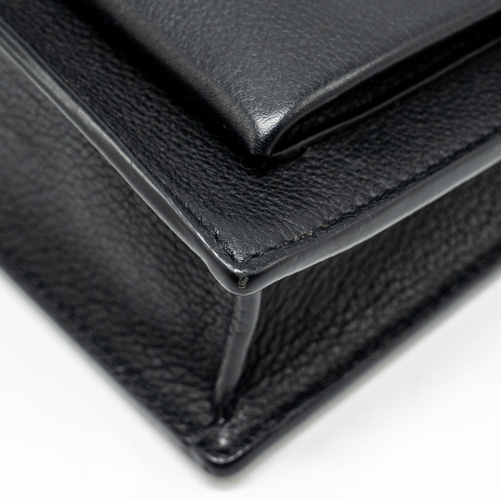 LOUIS VUITTON MYLOCKME CHAIN POCHETTE CALFSKIN BLACK SHW