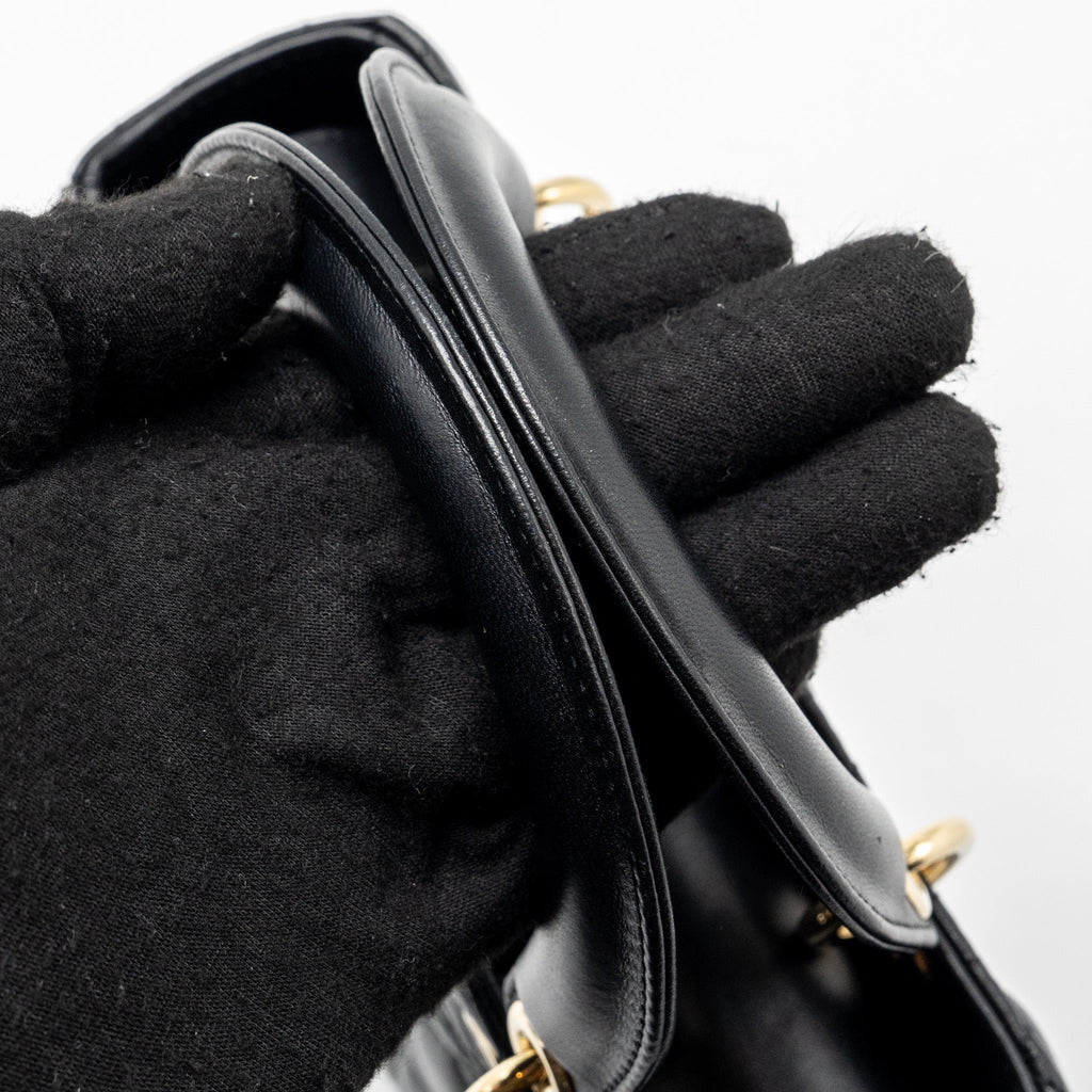 DIOR SMALL LADY DIOR BAG LAMBSKIN BLACK LGHW