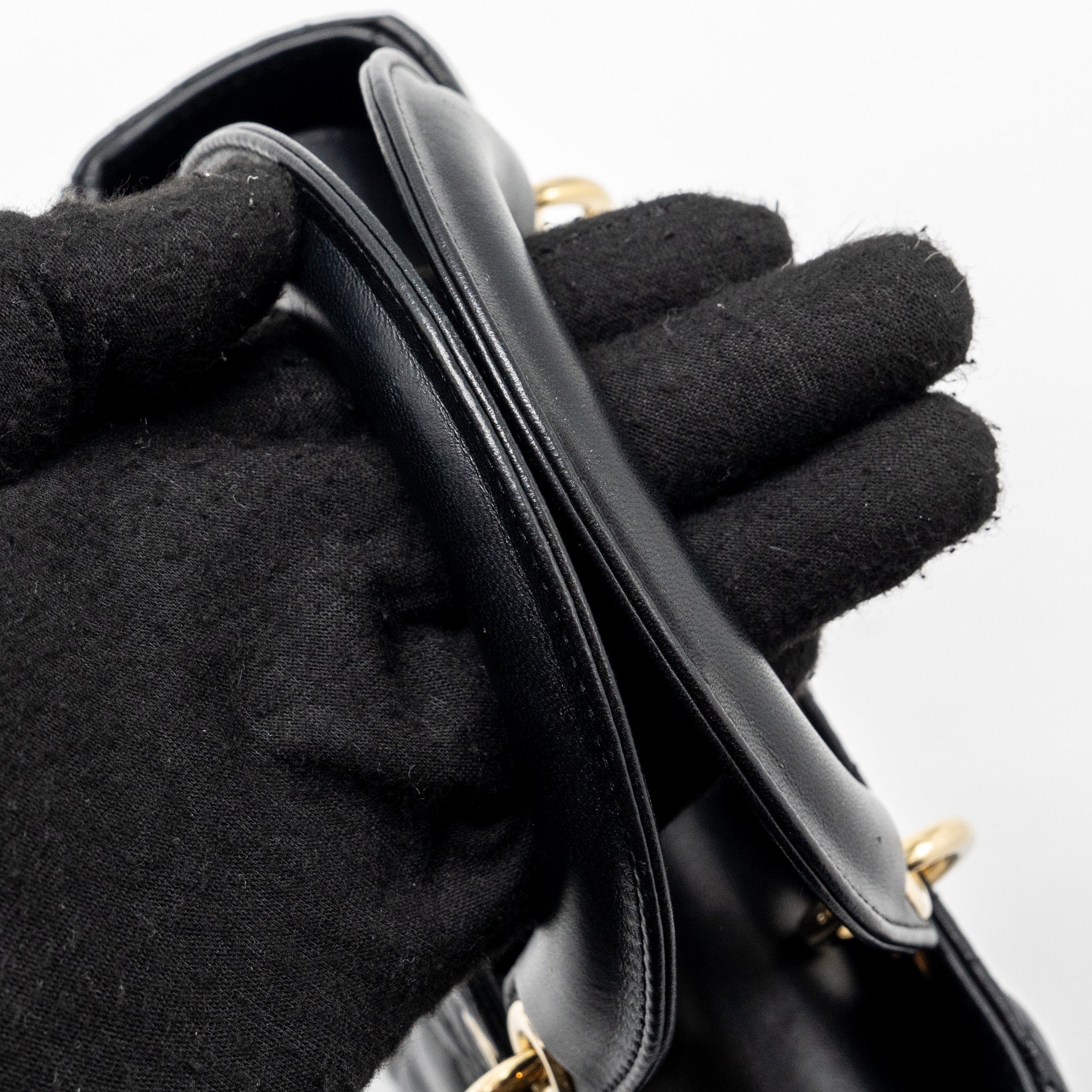 DIOR SMALL LADY DIOR BAG LAMBSKIN BLACK LGHW