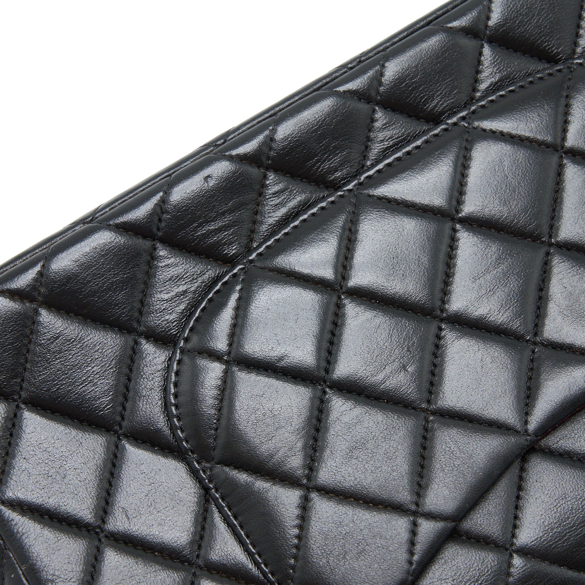 CHANEL VINTAGE 2 IN 1 SINGLE FLAP BAG LAMBSKIN BLACK GHW