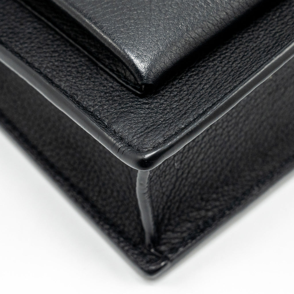 LOUIS VUITTON MYLOCKME CHAIN POCHETTE CALFSKIN BLACK SHW