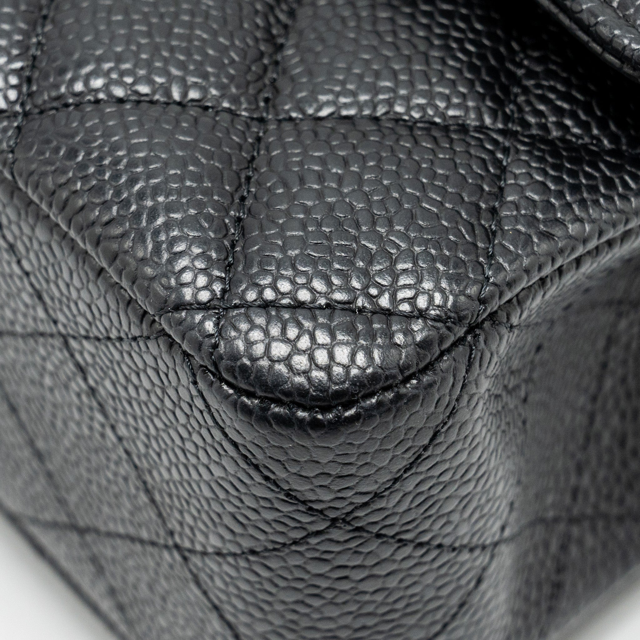 CHANEL MEDIUM CLASSIC DOUBLE FLAP BAG CAVIAR BLACK SHW