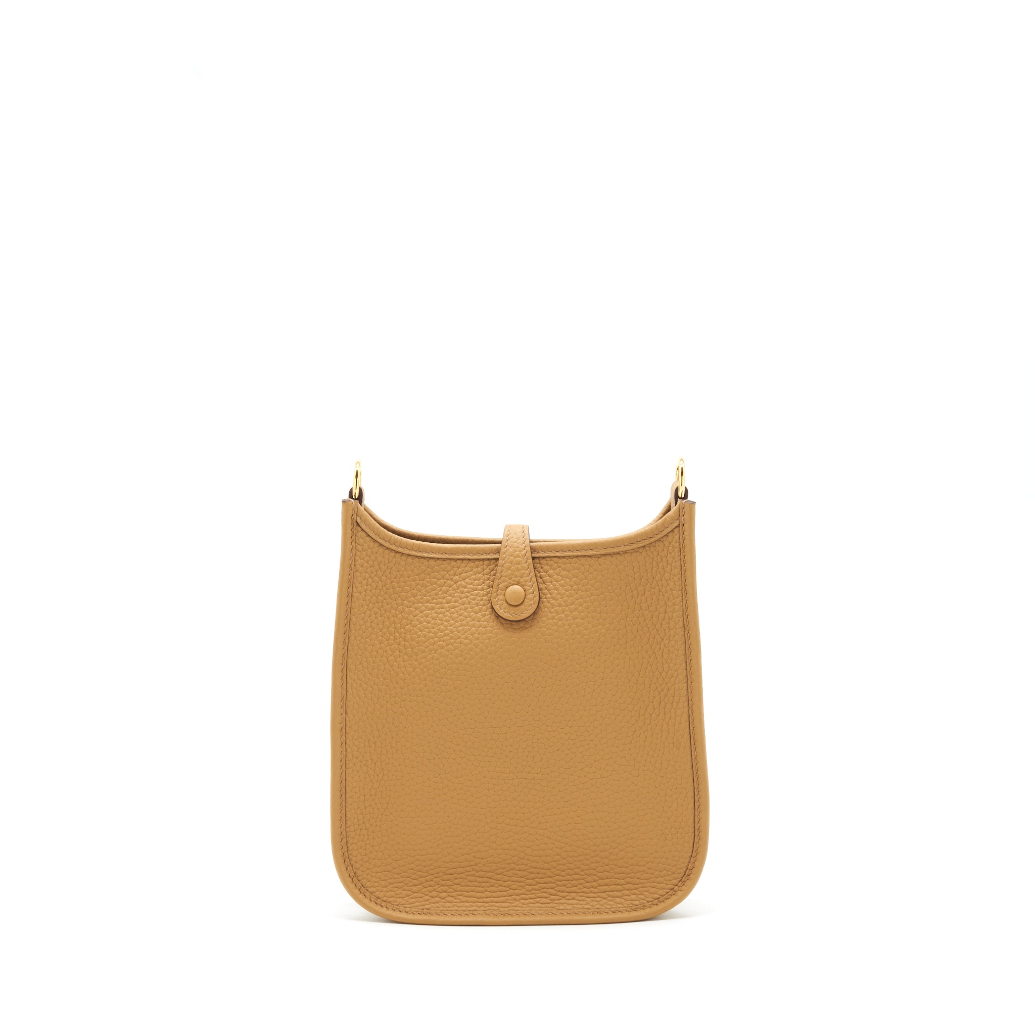 HERMES MINI EVELYNE 16 CLEMENCE BISCUIT/ CAMEL GHW