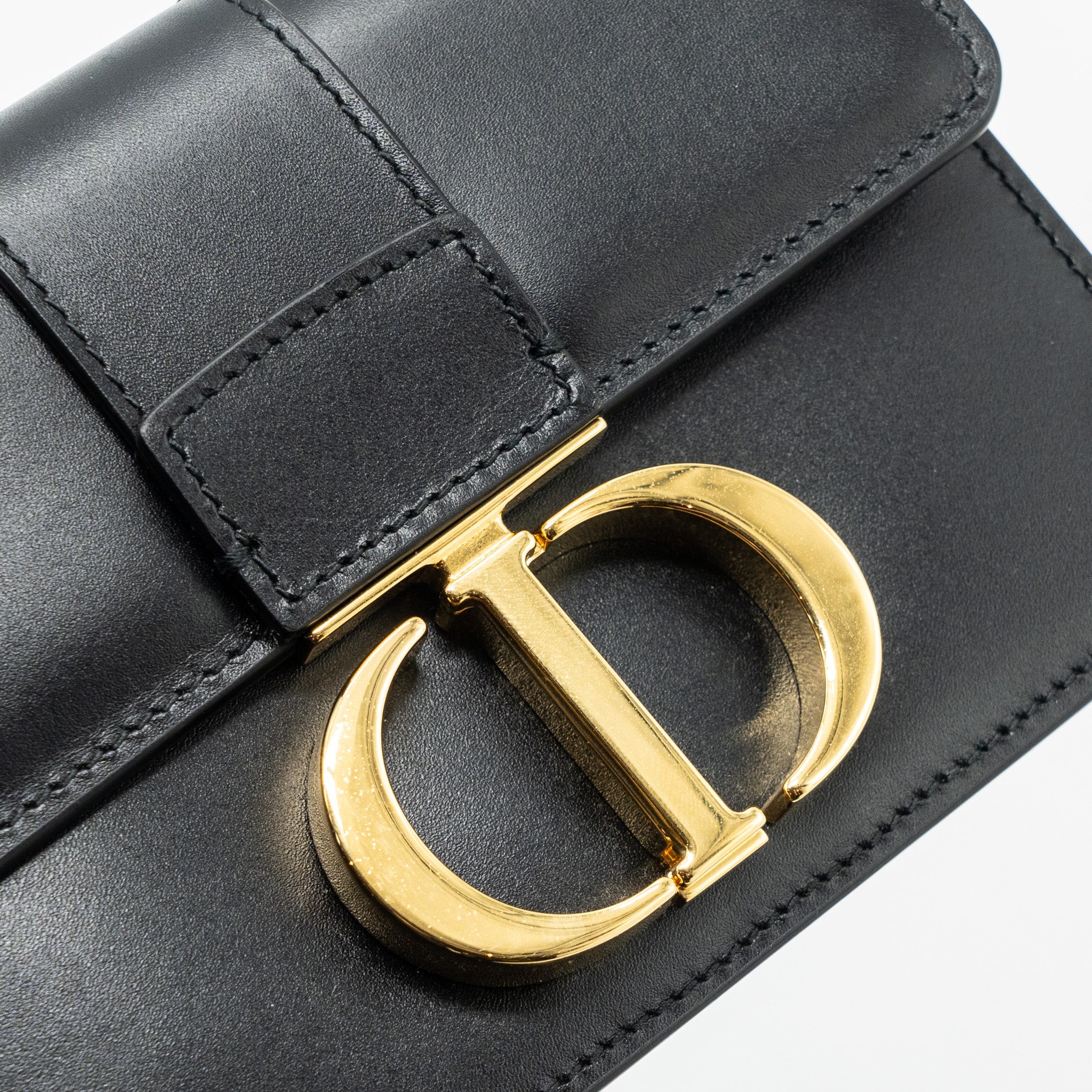 DIOR MICRO 30 MONTAIGNE BAG CALFSKIN BLACK GHW