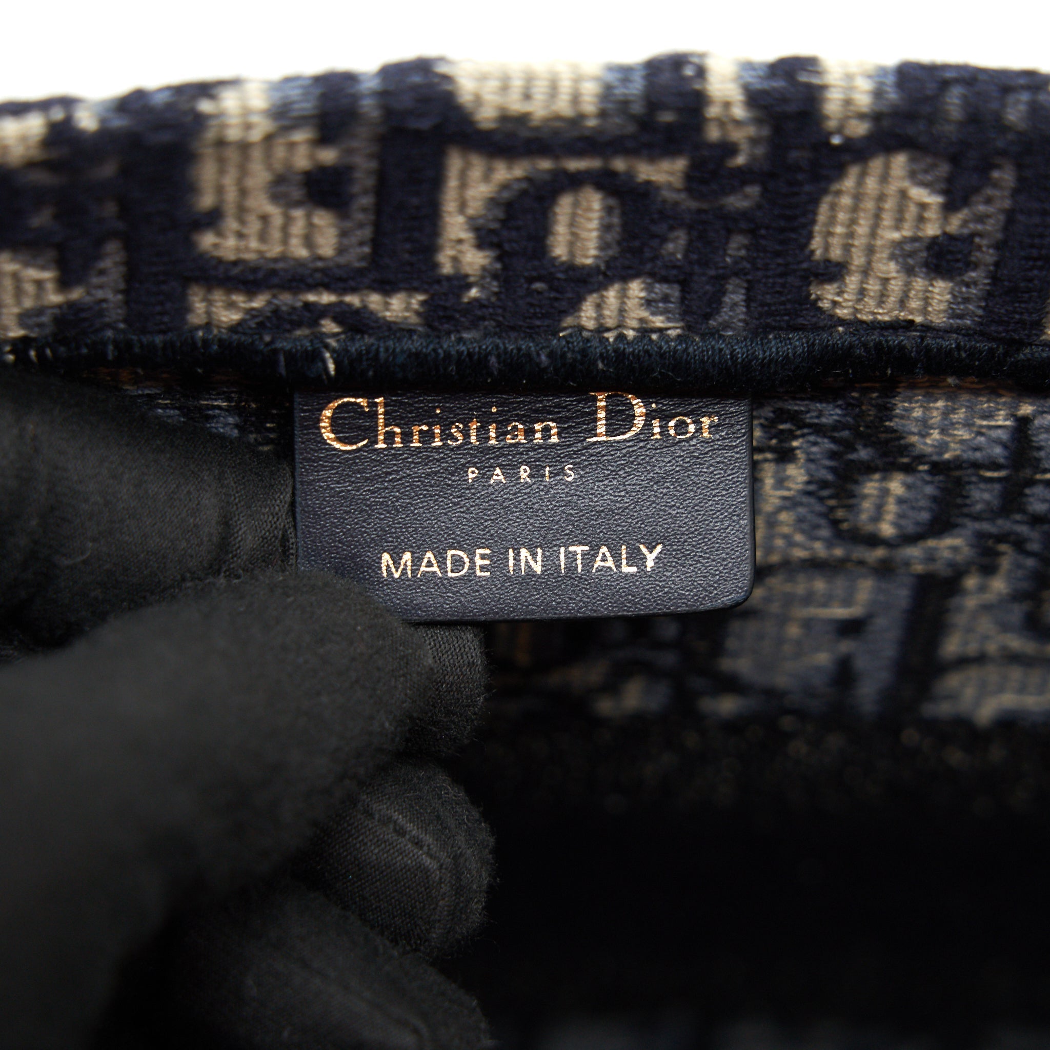 DIOR SMALL BOOKTOTE BAG BLUE OBLIQUE EMBROIDERY