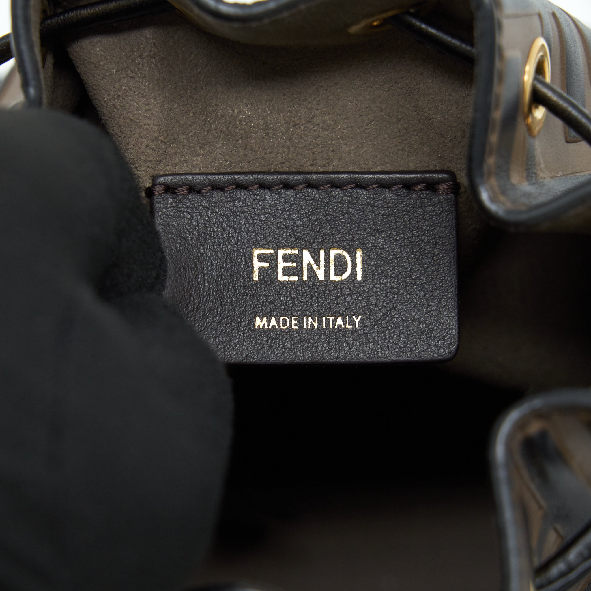 FENDI MON TRESOR BUCKET BAG CALFSKIN BROWN GHW