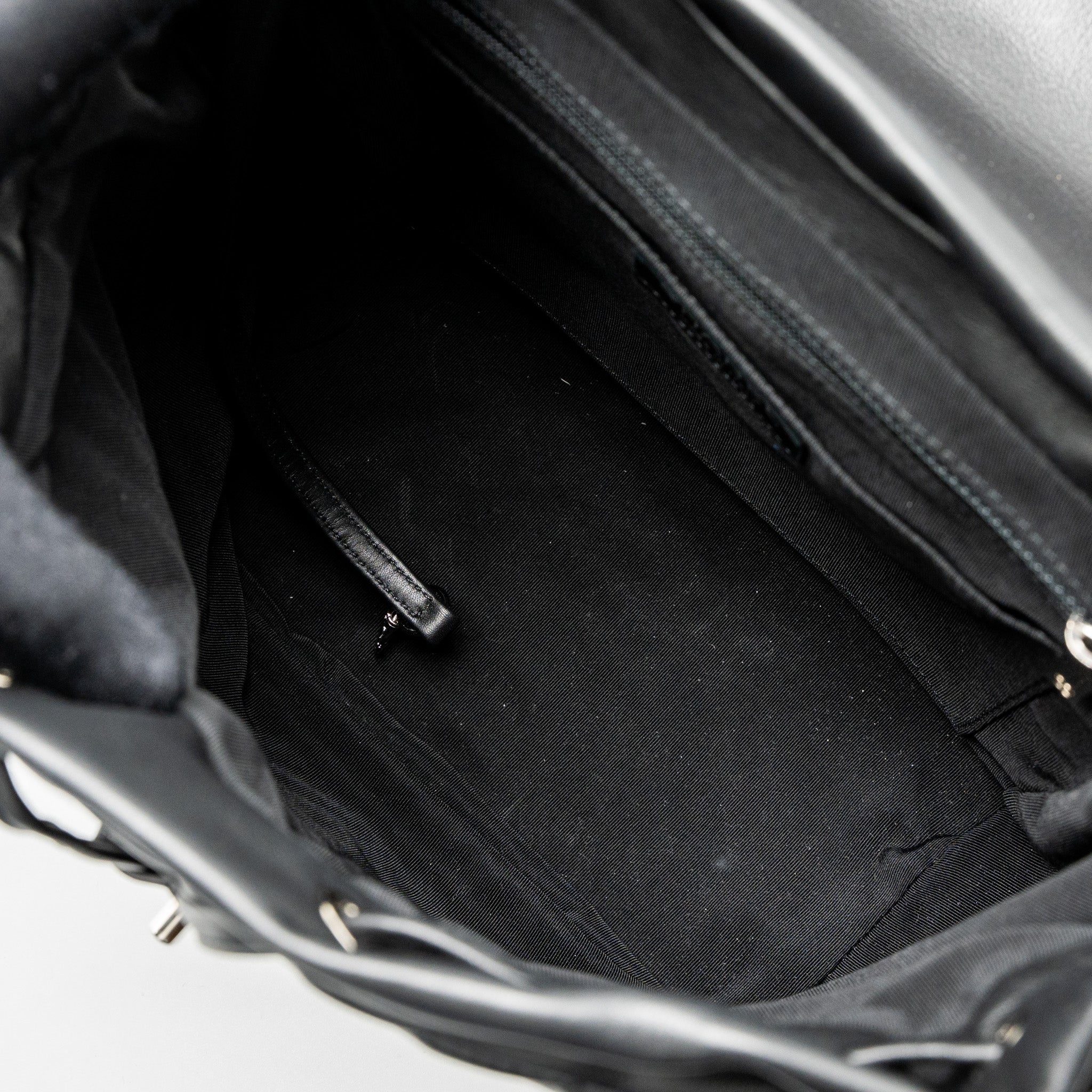 CHANEL URBAN SPIRIT BACKPACK CHEVRON CALFSKIN BLACK SHW
