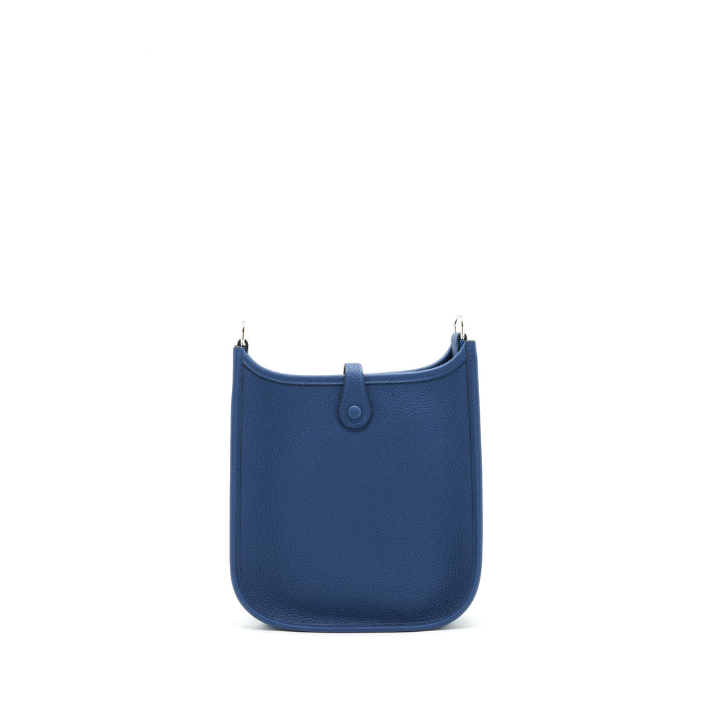 HERMES MINI EVELYNE 16 TAURILLON MAURICE DEEP BLUE/ MULTICOLOUR STRAP SHW