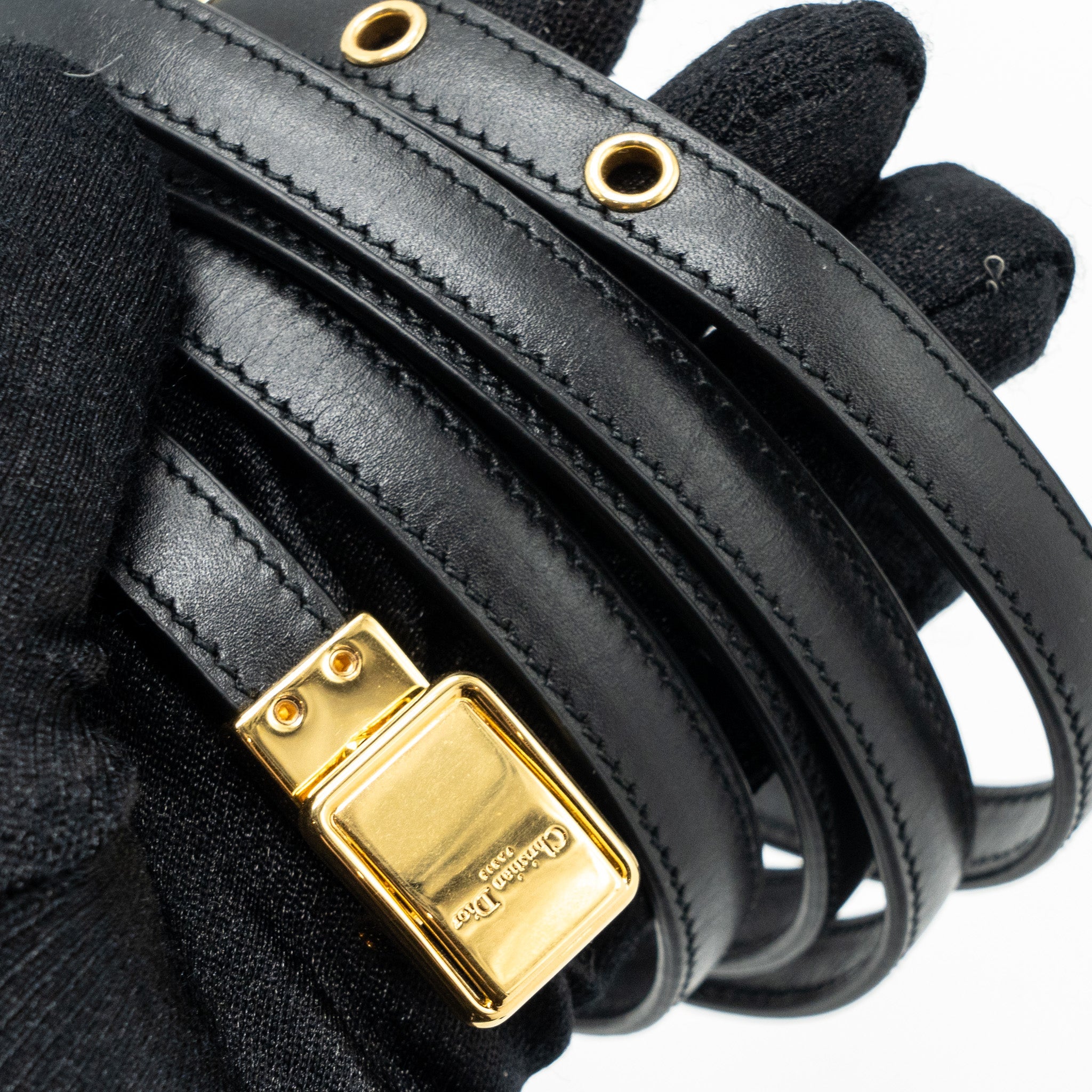 DIOR MICRO 30 MONTAIGNE BAG CALFSKIN BLACK GHW