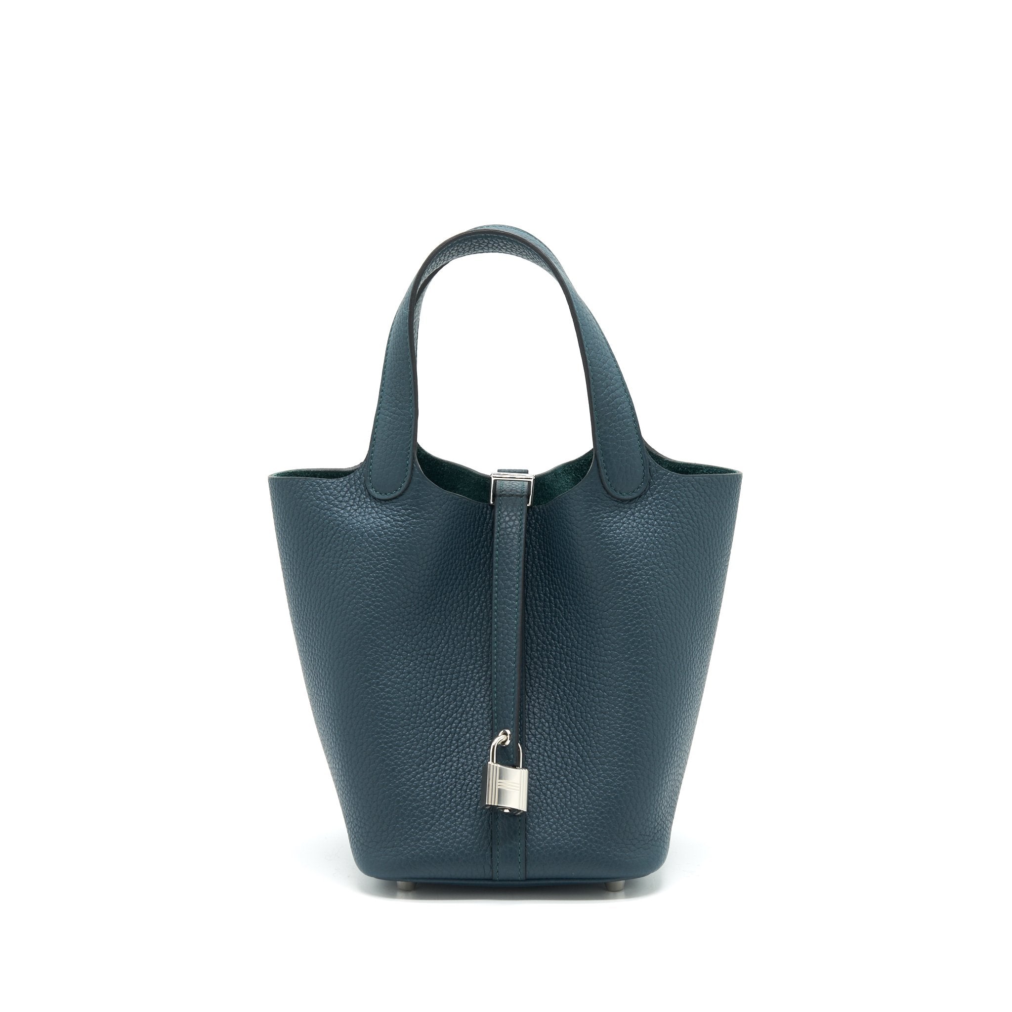 HERMES PICOTIN 18 LOCK BAG 6O VERT CYPRES SHW