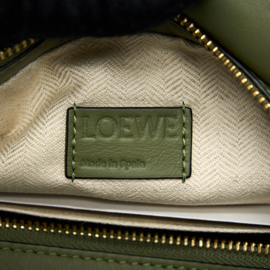 LOEWE PUZZLE HOBO BAG NAPA CALFSKIN AVOCADO GREEN GHW