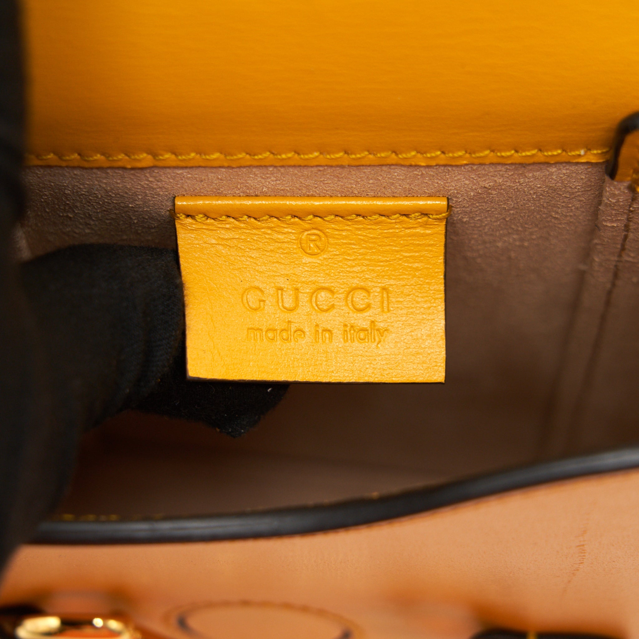GUCCI HORSEBIT 1955 MINI BAG YELLOW
